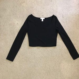 V-neck crop top